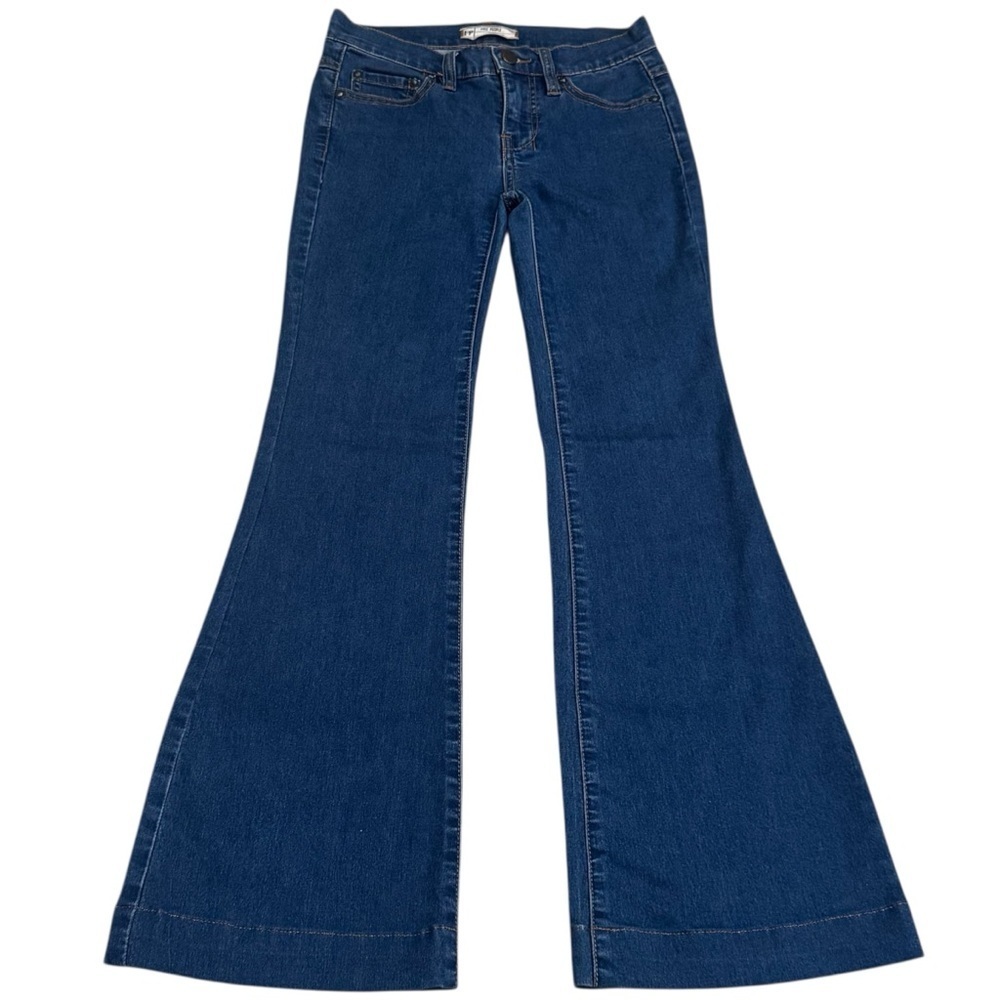 Free People Flare Stretch Jeans Retro‎ Country Cowgirl Rodeo Size 24 - Picture 2 of 10